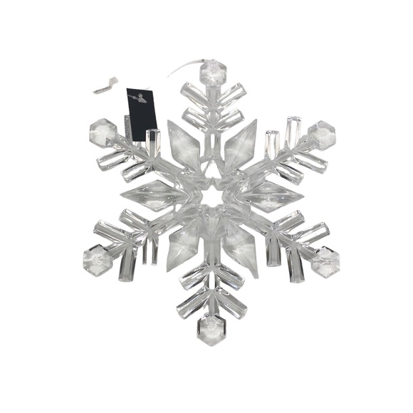 Large Clear Acrylic Crystal Snowflake Christmas Tree Ornaments 9.5” - Picture 8 of 12